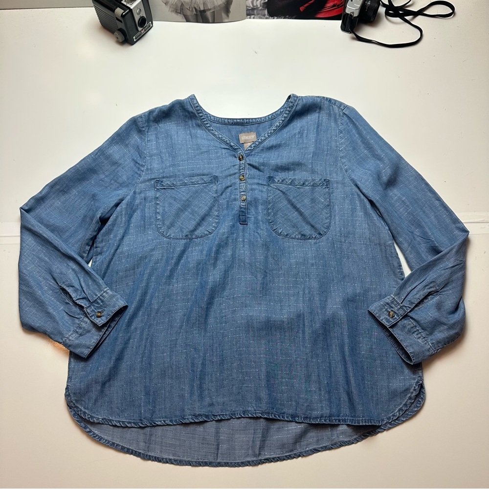 Chico's Light Blue Button Down Shirt